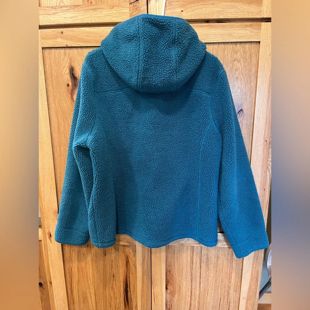 L.L. Teal Bean Blue Fleece Jacket with Green Lining - Picture 3 of 3